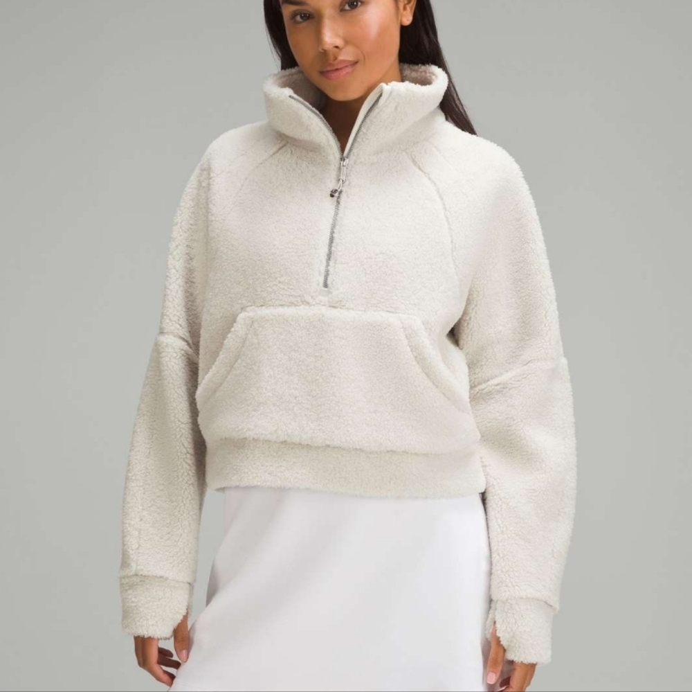 SOLD Lululemon Scuba Oversized Fleece Funnel Neck in Bone